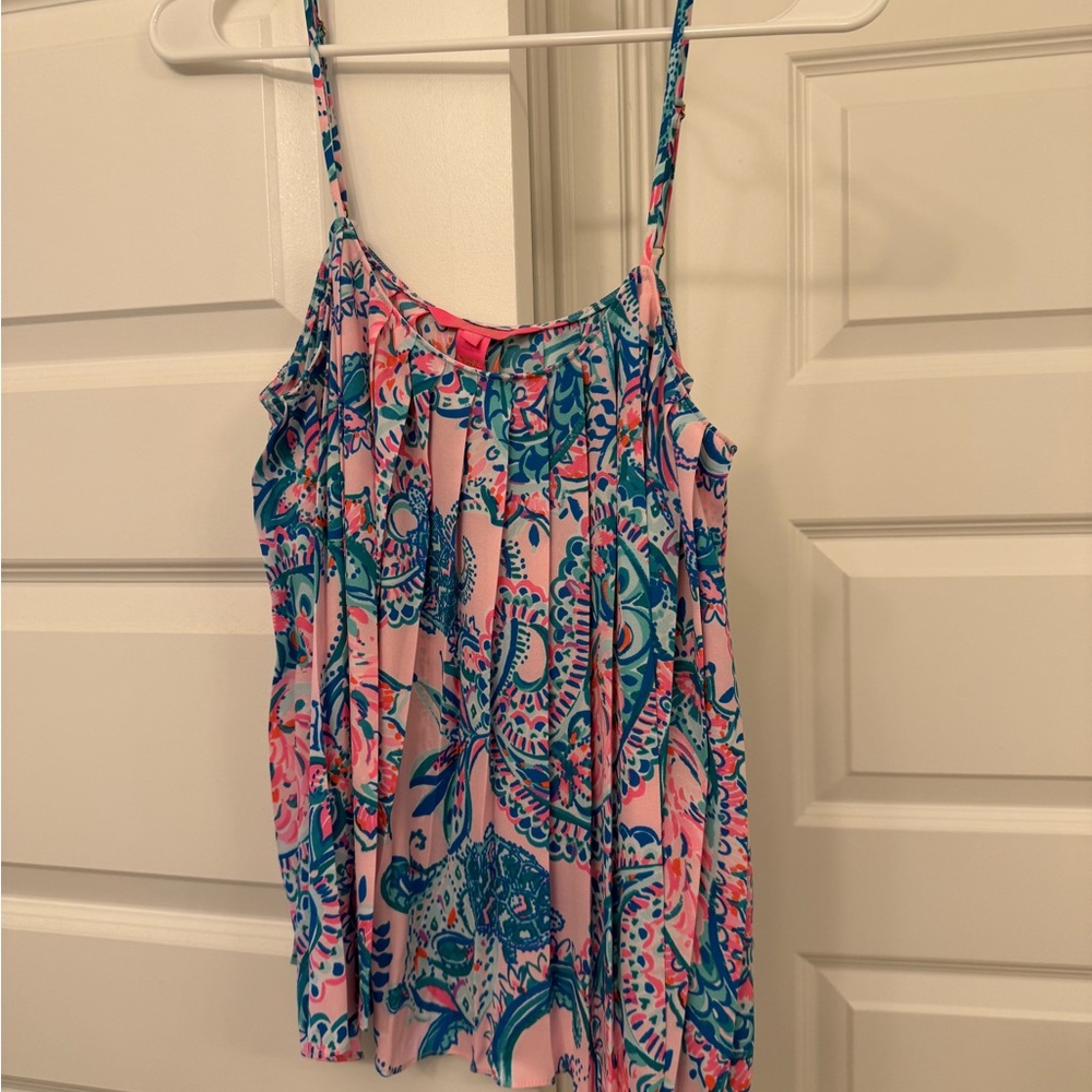 Lilly Pulitzer Pink and Blue Floral Top